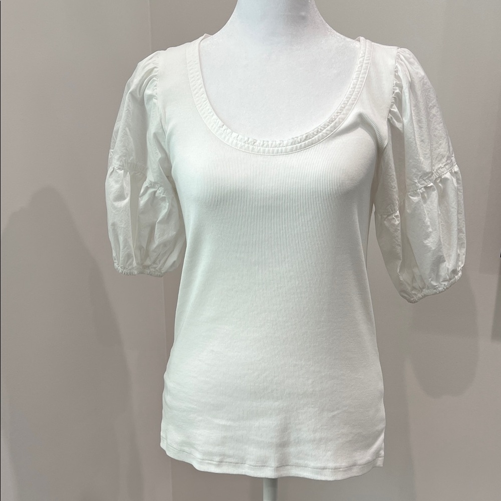 LOFT Cream Puff Sleeve Blouse